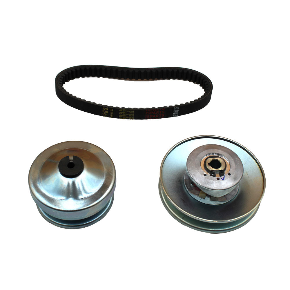 Torque Converter with Drive Belt and Rear Driven Clutch Pulley Fits Coleman