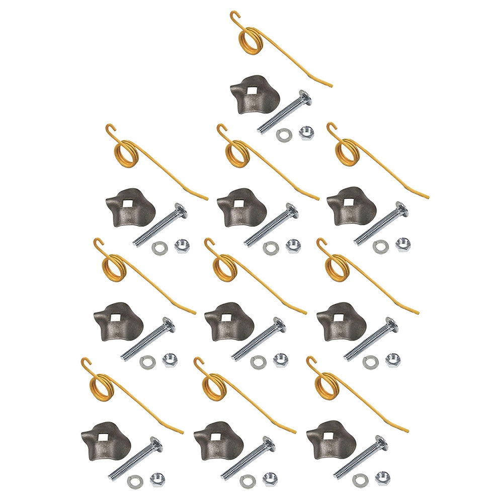 10 Pack Hay Rake Teeth w/ Clips & Hardware NE400033 Fits New Idea 49 400 402 403