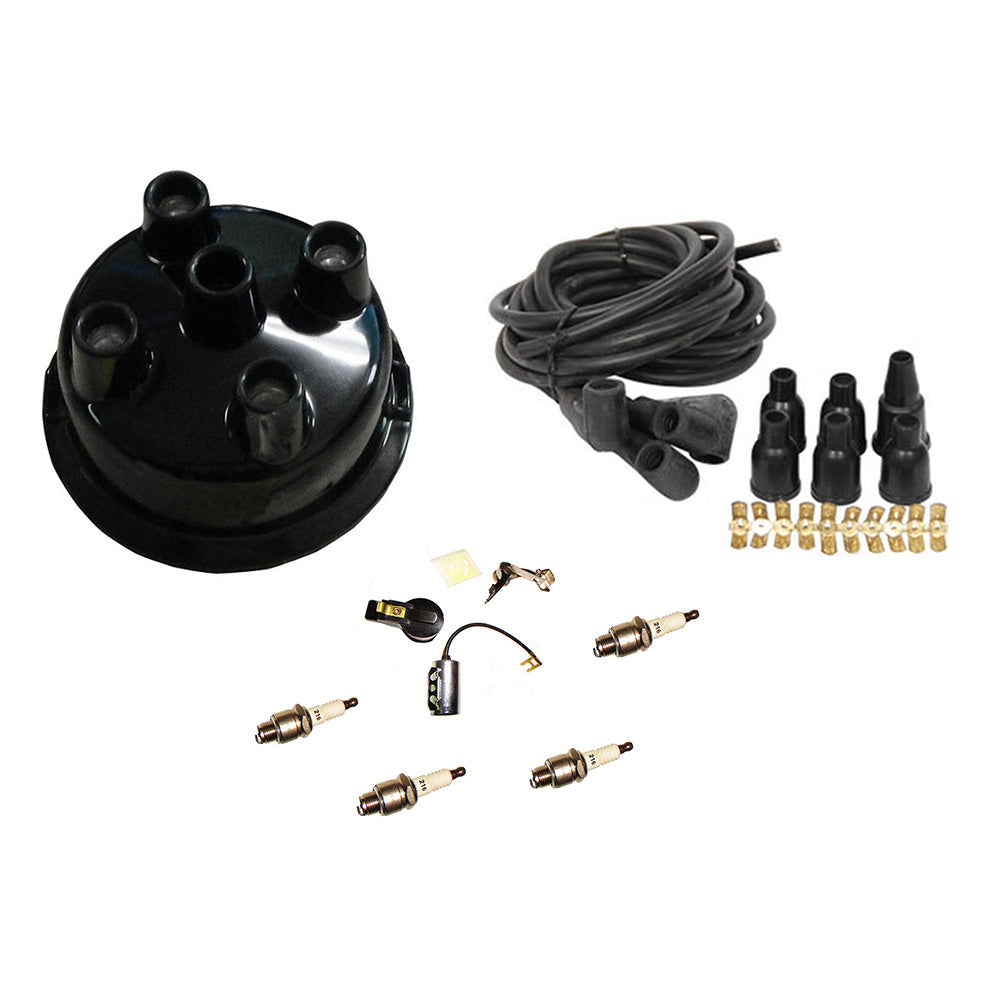 Ignition Tune-Up Kit w/ Plugs, Cap & Wire Set Fits Prestolite Replaces IBT-1003B