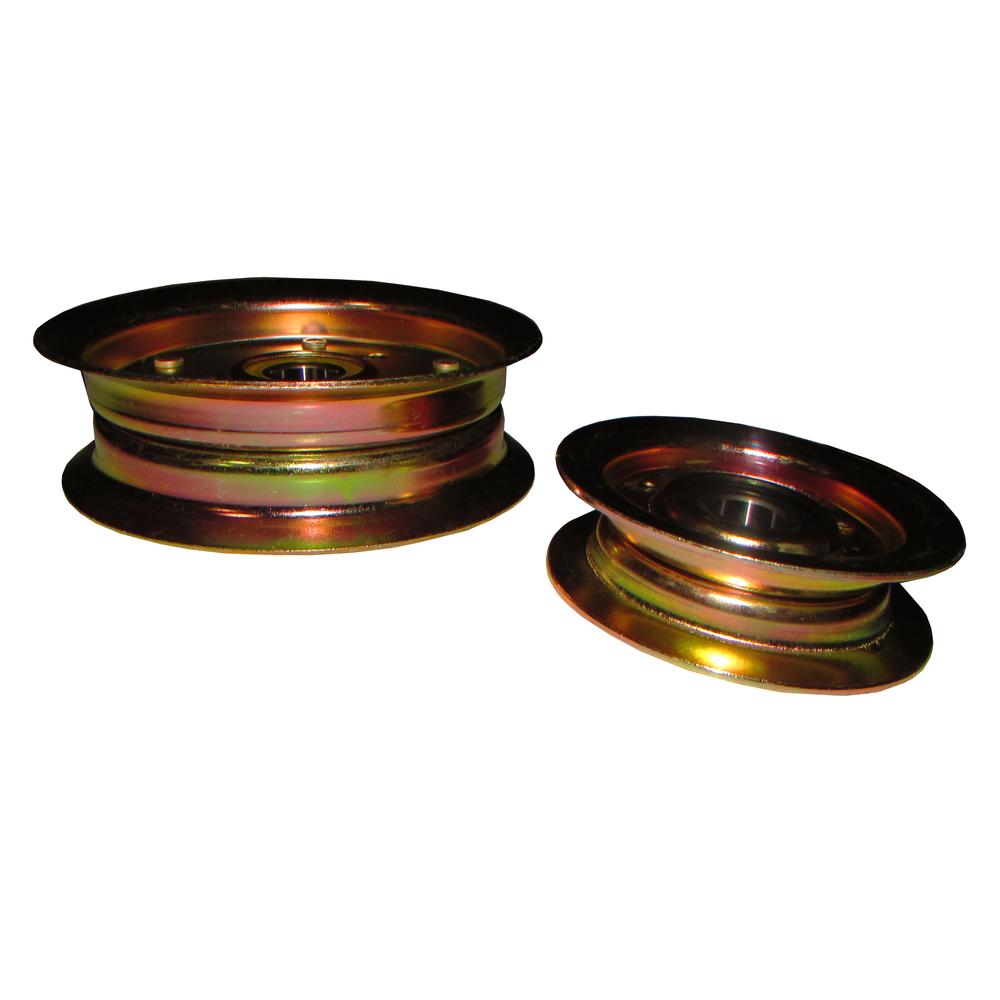 2pc Flat Idler Pulley Set GY22082 GY22172 Fits John Deere 102 105 115 125