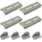 (4) Pontoon Boat Trailer 8" Bolster Bunk Board Adjustable Swivel Bracket Kits