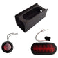 LED Trailer Truck Steel Mount Housing Kit 6" Oval Tail Light 2" Marker Light Red