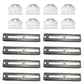 (8) Pontoon Boat Trailer 12" Bolster Bunk Board Adjustable Swivel Bracket Kits