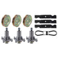 54" Mower Deck Rebuild Kit Fits Poulan Pro Spindles Blades FREE Shipping