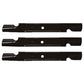 Three New Notched Mower Blades Fits Toro 74862 Zero Turn 54" Deck 115-2454-03