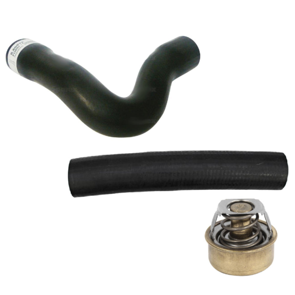 Thermostat with Upper & Lower Hose Set Fits Massey Ferguson Replaces B2NN8575A