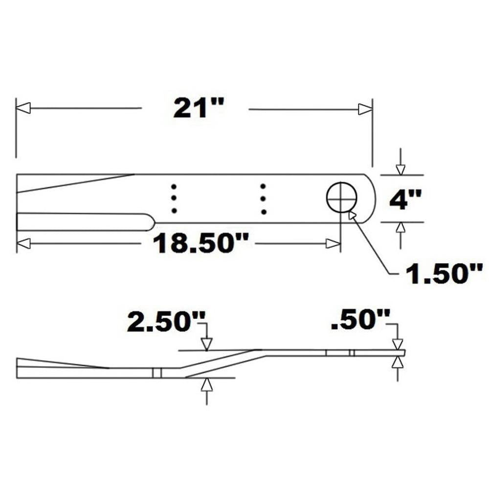 78497BH 78497 Rotary Cutter CCW Blade Fits Bush Hog Models 13168 3168