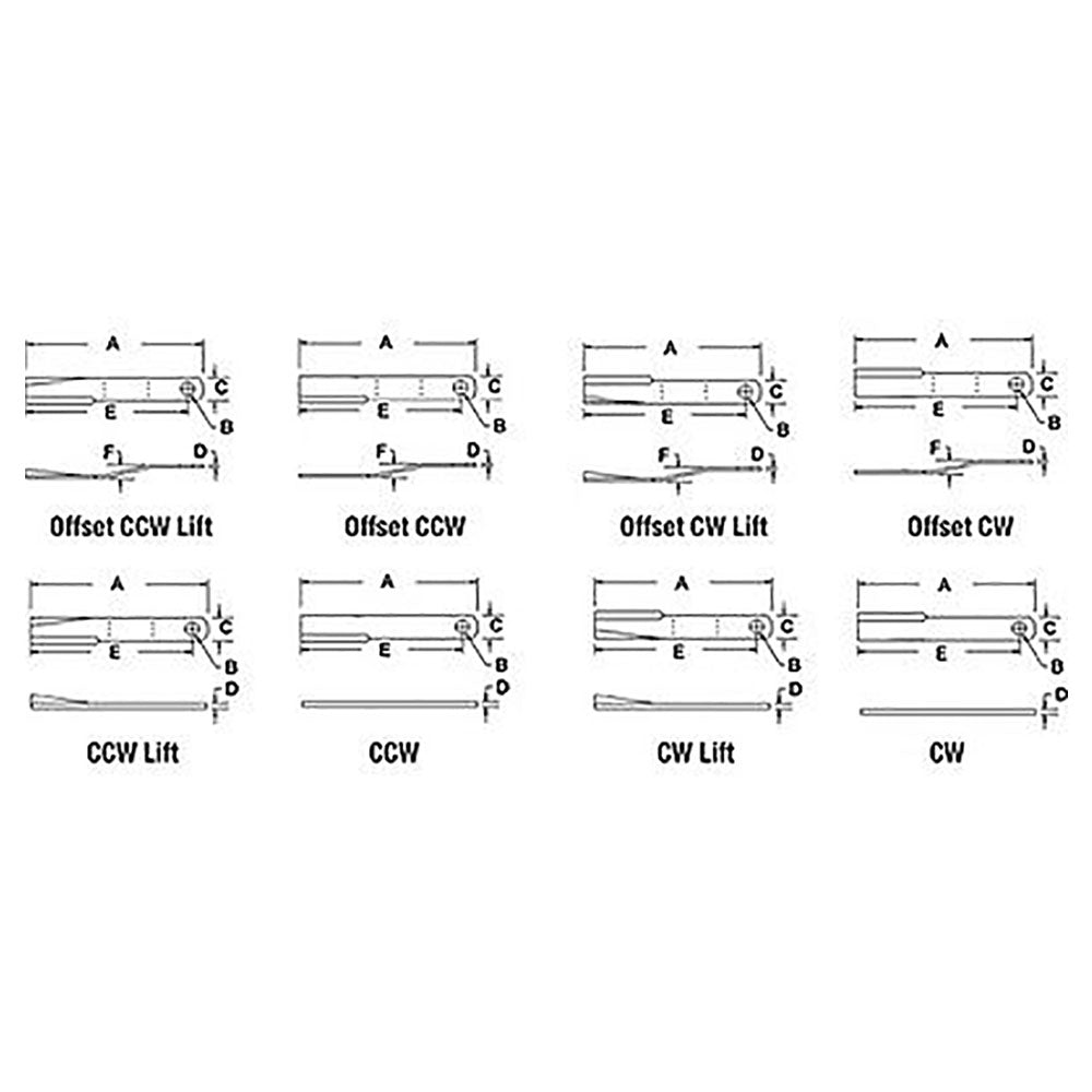 78497BH 78497 Rotary Cutter CCW Blade Fits Bush Hog Models 13168 3168