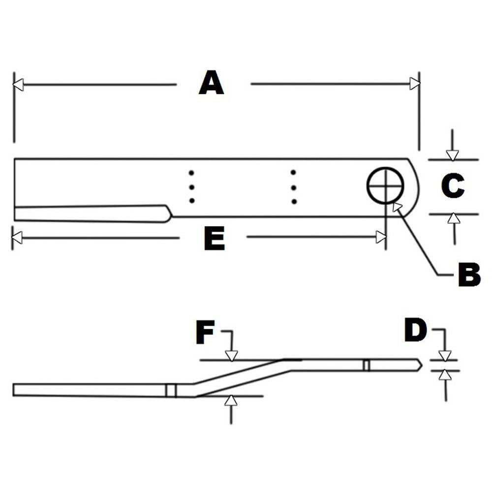 C49A Rotary Cutter 3" x 23" CCW Blade for Hardee 52LT 60LT 60LTO 66LT 72LT
