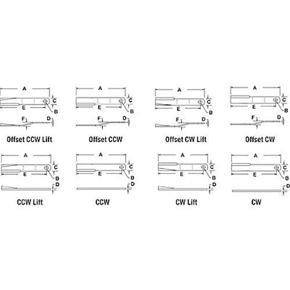 C49A Rotary Cutter 3" x 23" CCW Blade for Hardee 52LT 60LT 60LTO 66LT 72LT