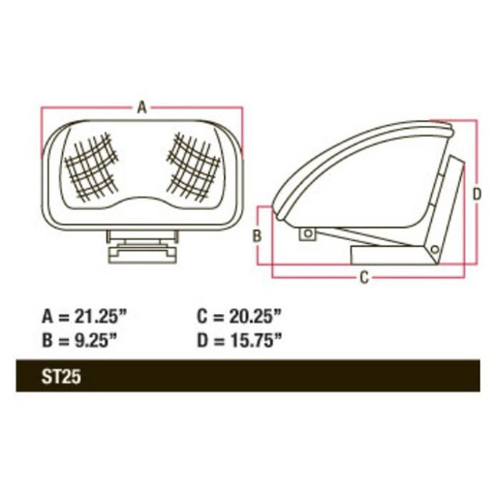 BS100RD Red Bucket Style Seat with Frame Brand New for Hesston & Universal Use