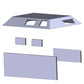 Cab Foam Kit with Headliner - Black Fits International 1480 1460 1420 1440
