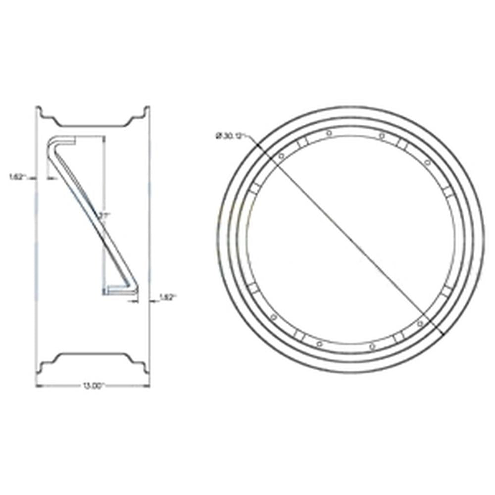 Power Adjust Wheel Rim 12" X 28" 4 Rail Fits Multiple Makes & Models