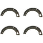 (x4) 1/2 Brake Shoe w/Lining Fits Ford/New Holland 81802510