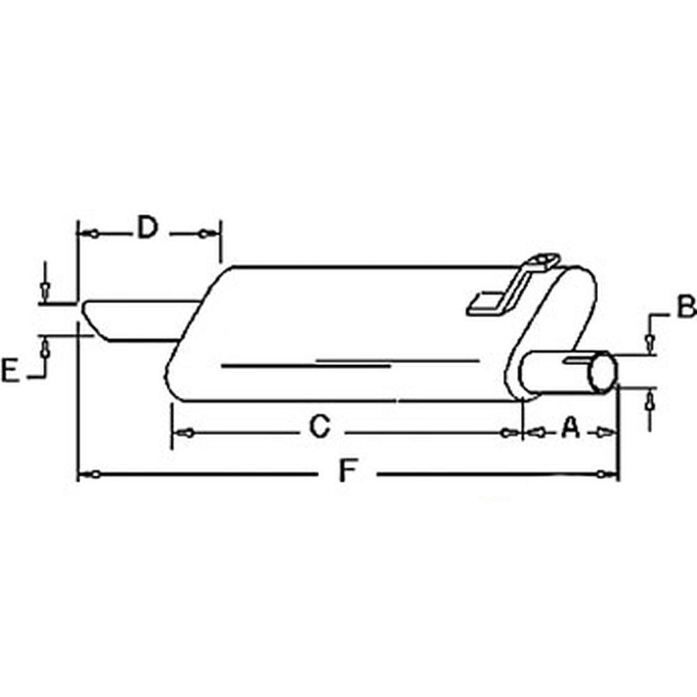 C5NN5230AH HORIZONTAL MUFFLER Fits Ford TRACTOR 2000 3000