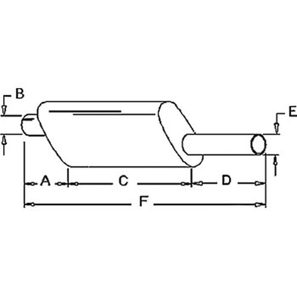 C5NN5230AR - Vertical Muffler Replaces C5NN5230AR