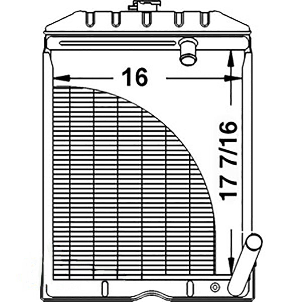 C5NN8005AB Radiator Fits Ford Jubilee NAA 600 700 800 900 2000 4000 Tractors