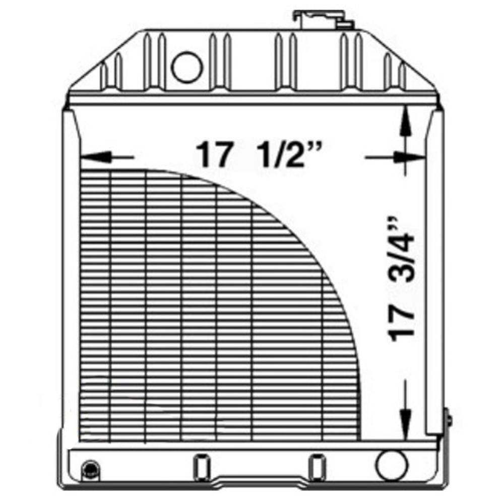 Radiator without Oil Cooler Fits Ford/New Holland Replaces C5NN8005N-4ROW
