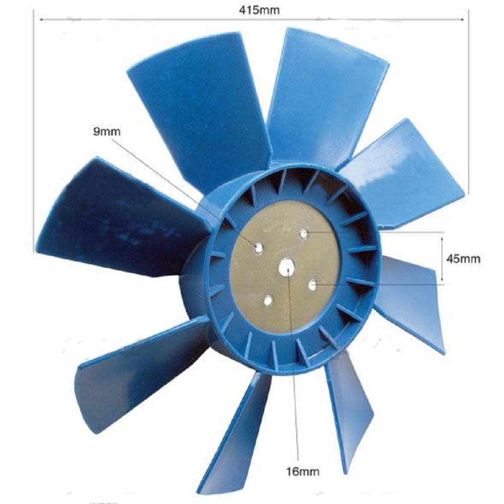 C5NN8600B 8 Blade 16" Plastic Fan Fits Ford Tractors D9NN8600AA