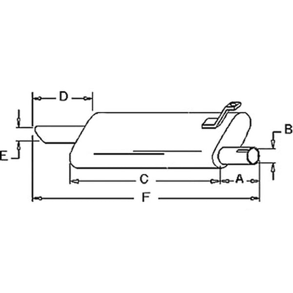 thumbnail image 2 of E5NN5230HA Muffler For Ford & New Holland Tractors - Fits 5030, 5610, 6610, 6710, 7600 Models 2 of 3