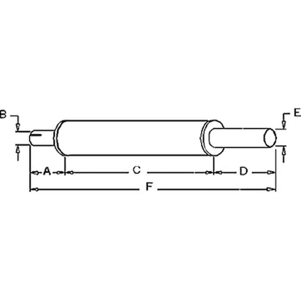 DHPN5230A Muffler Fits Ford Tractors 340B 3500 3550 3600 3610 5550 6600 6700