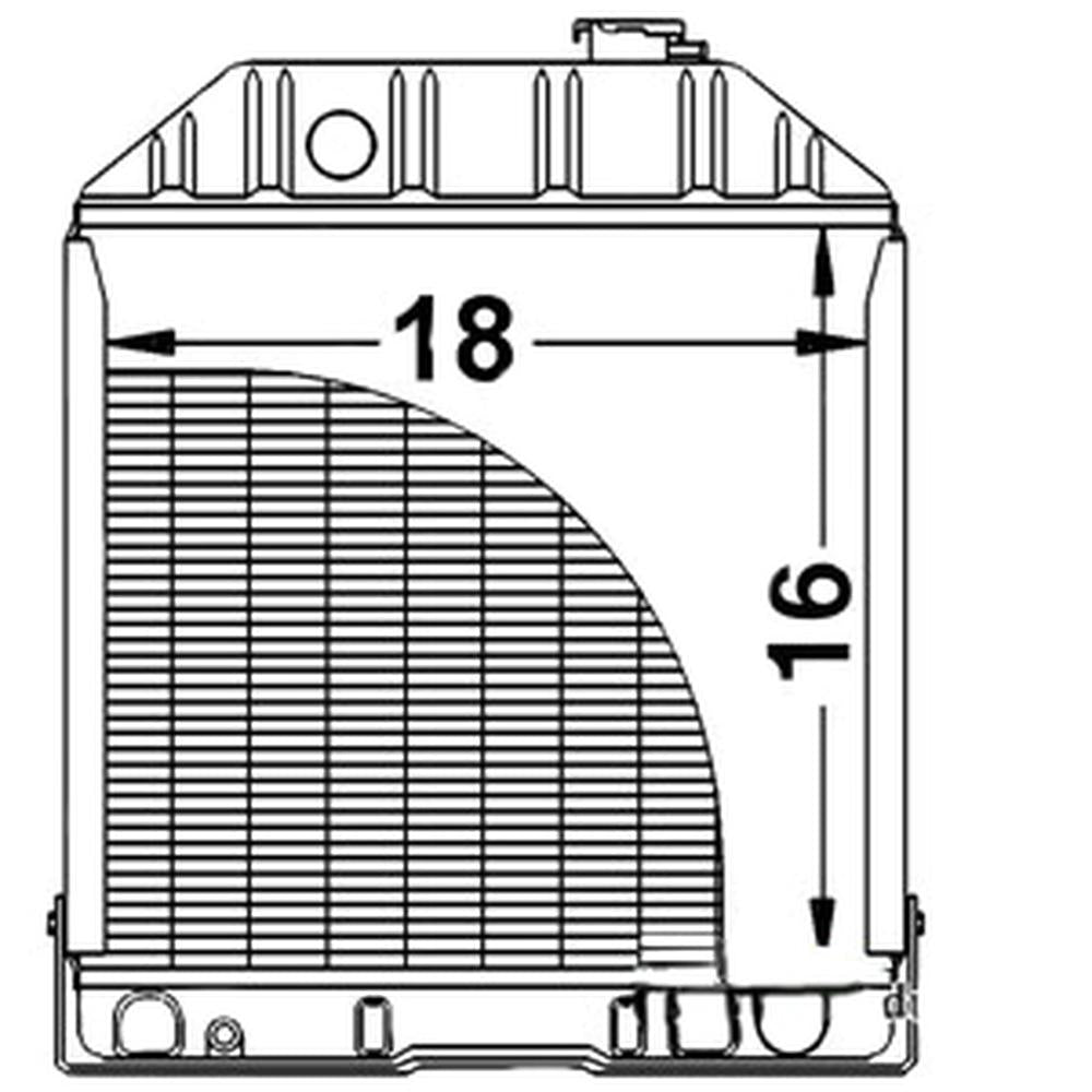 C7NN8005H Radiator Fits Ford Tractor 2000 2600 3000 3400 3500 4000 4100 4400+