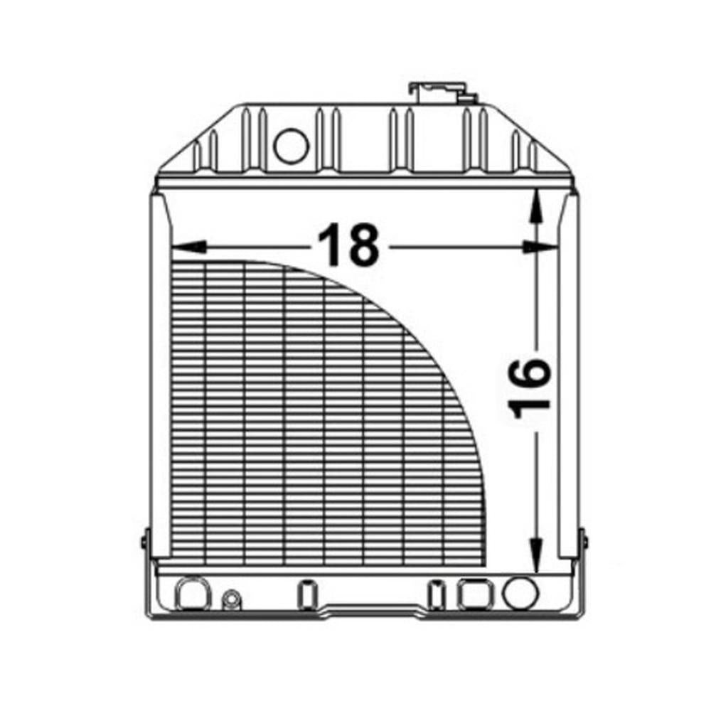 Radiator Fits Ford Tractors 3610, 3910, 4610, 3400, 3500, 4400, 4500, 2000,