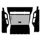 C86H1 New Black Basket Weave Cab Headliner Fits Case-IH Tractor Models 886