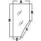 Left Hand Door Glass Fits Kubota M9000(2WD s M105 M105S M4900 M5700 M6800 M8200