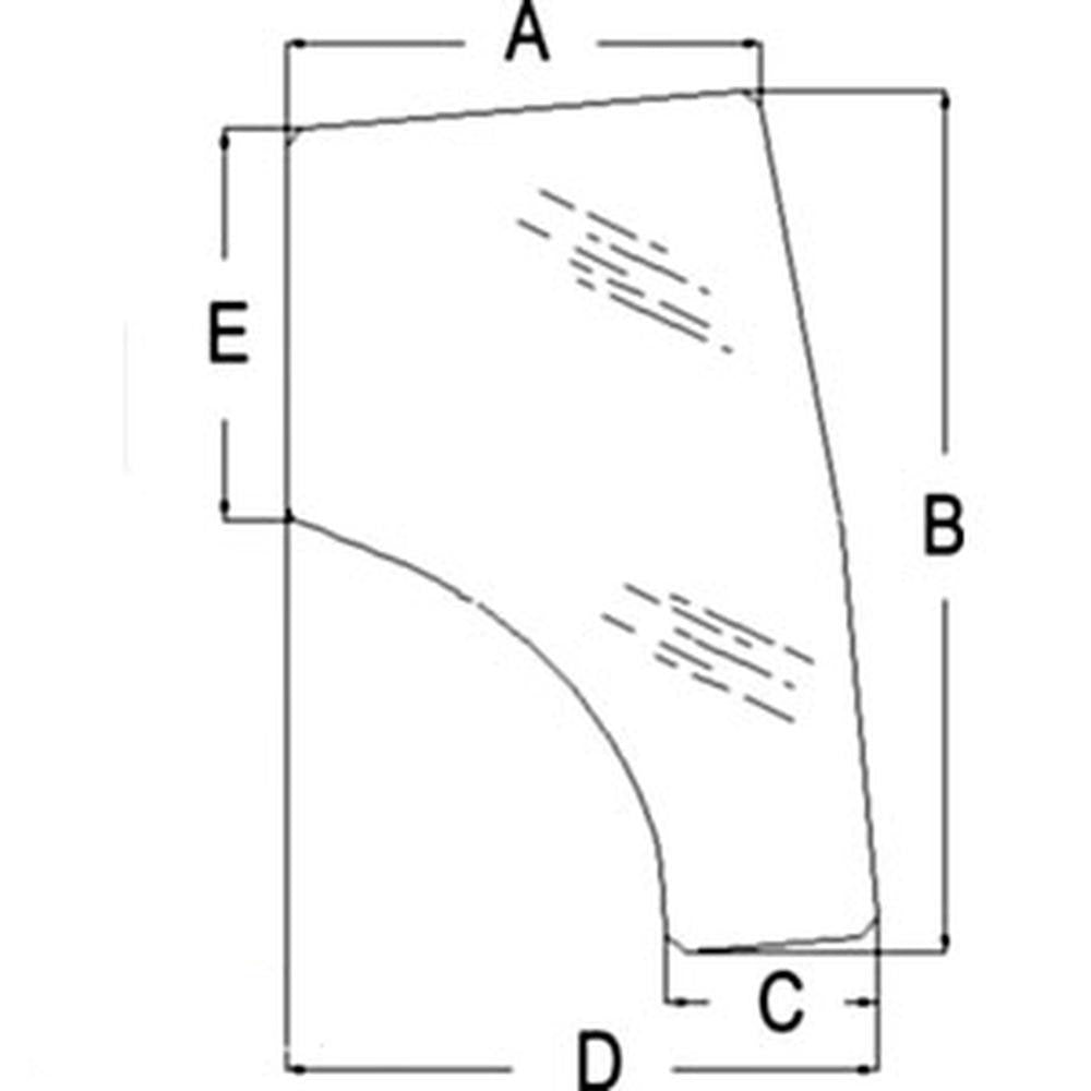LH Glass Door Fits Kubota Models L4240 L5030 L3240 L3940 T1155-70772