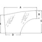 A-T1155-70672 RH Door Glass Fits L3240 L3430 L3540 L3940 L4240 L4330 L4630