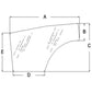T1155-70672 RH Door Glass Fits Kubota Tractor L3240 L3430 L3540 L3940 L4240 +