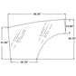 T1155-70672 RH Door Glass Fits Kubota Tractor L3240 L3430 L3540 L3940 L4240 +