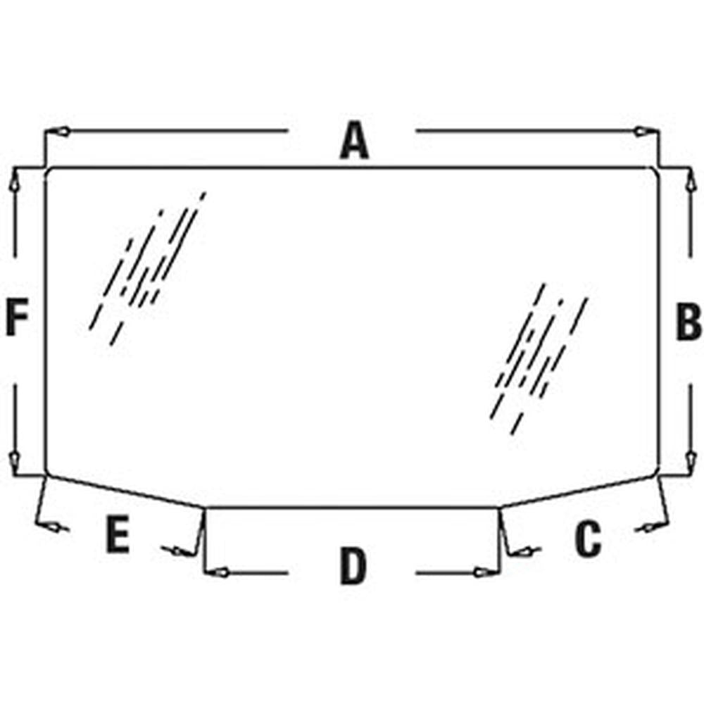 R127903 Tinted Rear Glass Fits John Deere Tractor 7720 7820 7920 8100 8100T 8110