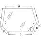 87309738 Rear Tinted Glass Fits Ford Fits Case IH MX180 MX200 MX210 MX215 MX220