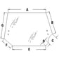 87309738 Rear Tinted Glass Fits Ford Fits Case IH MX180 MX200 MX210 MX215 MX220