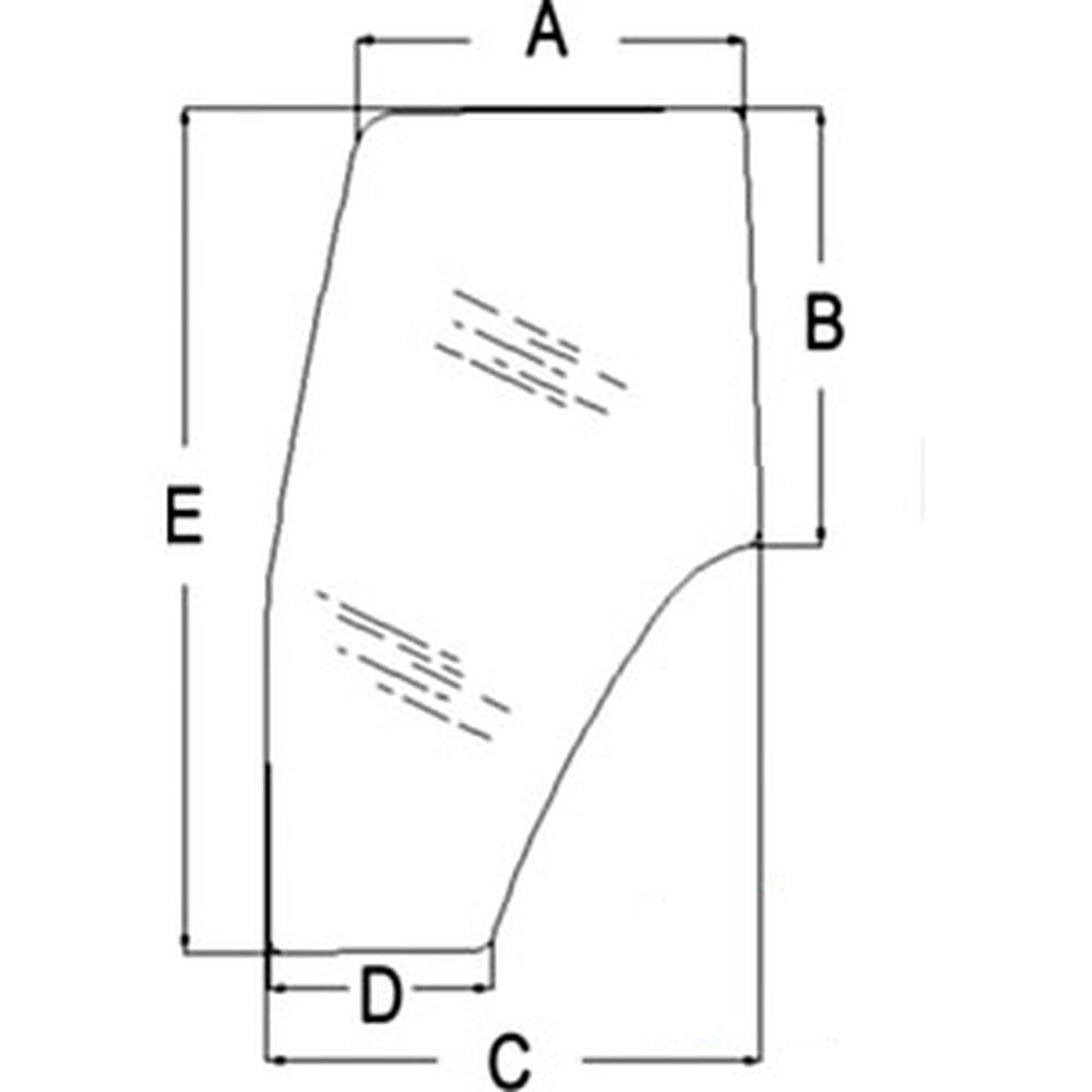 82036000 New RH Door Glass Fits Case-IH Tractor Models JX100U JX108U +