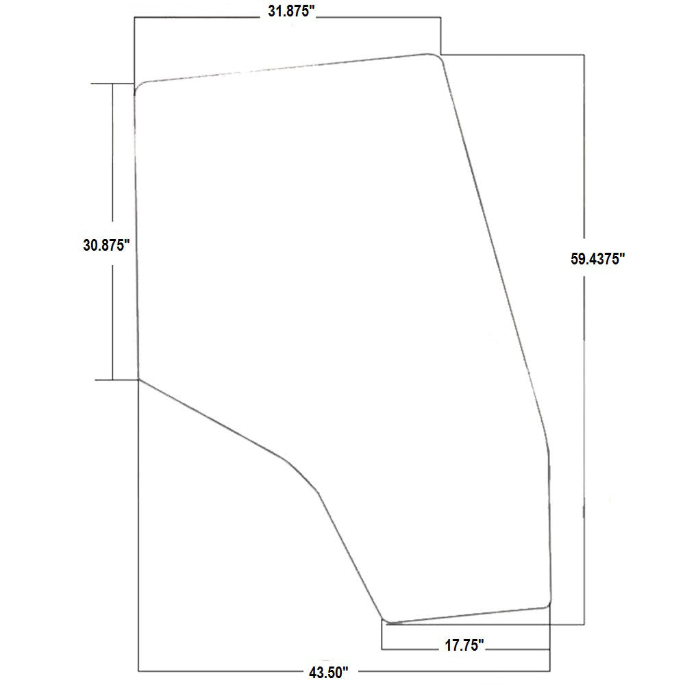 LH Door Glass Fits 4245 4255 4345 4355 6140 6150 6170 6180 6190 6235 6245 6255