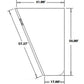 AH168703 Combine Door Glass for  Fits JD CTS CTS II 9400 9410 9450 9500 9500SH 9