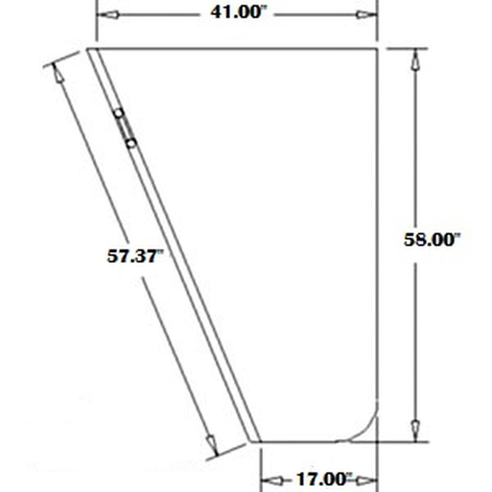 AH168703 Combine Door Glass for  Fits JD CTS CTS II 9400 9410 9450 9500 9500SH 9