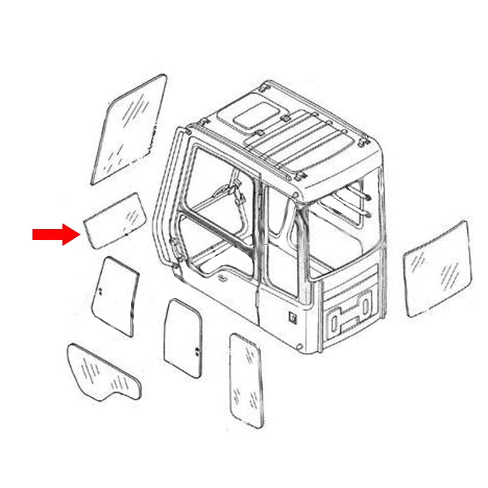 Cab Glass - Front Lower Fits Volvo 11205358