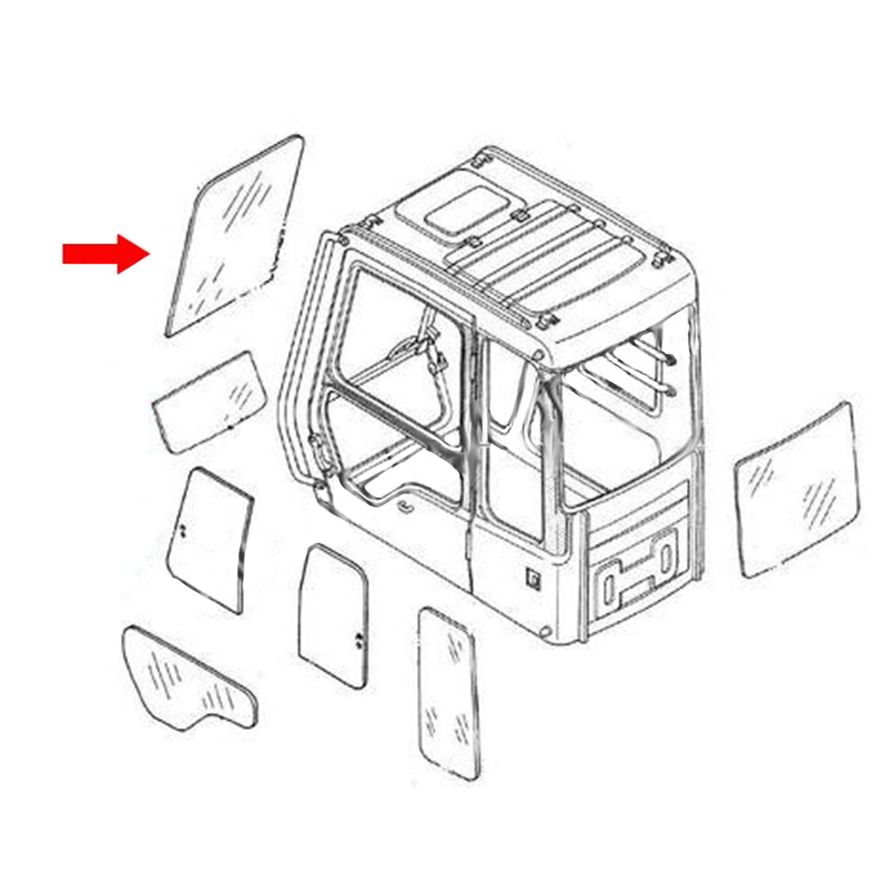 C & D Series Front Upper Glass Fits Volvo Replaces 11205633