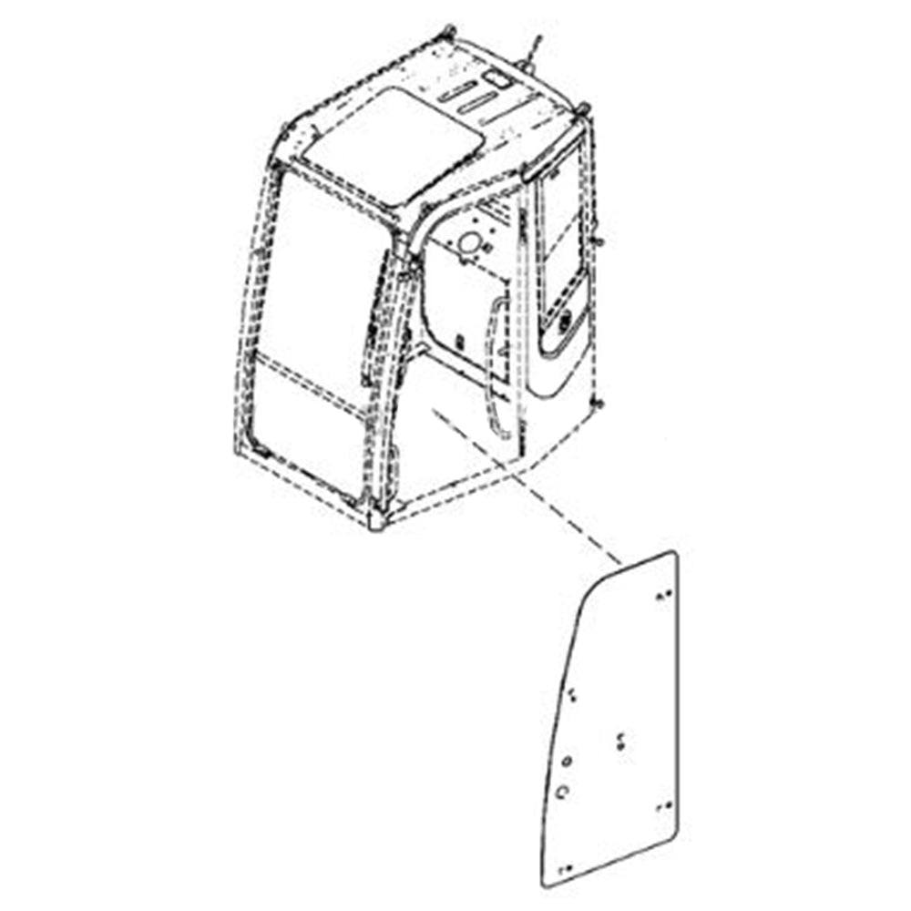 Cab Door Glass Fits John Deere Replaces 4684428