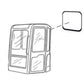Back Windowpane Glass Fits Bobcat Replaces 7170288