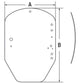 T312628 Front Glass Door Windshield Fits John Deere 318D 318E 320D 320E 326D