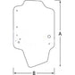 Cab Glass - Door Tinted Fits New Holland L218 L220 L225 Fits Case SV185 SR175