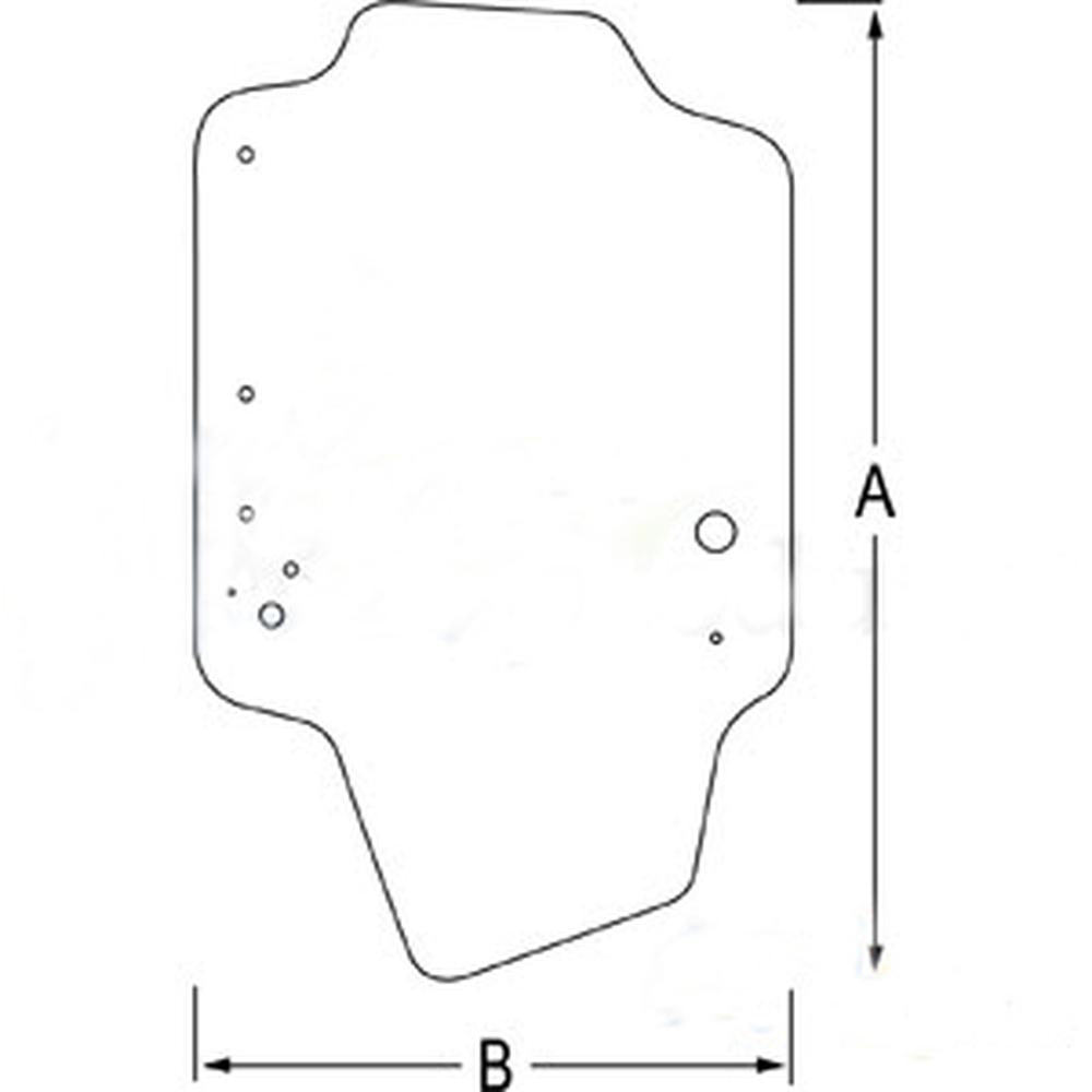 84344565 Skid Steer Front Windshield Glass Fits Case-IH Fits Ford/New Holland