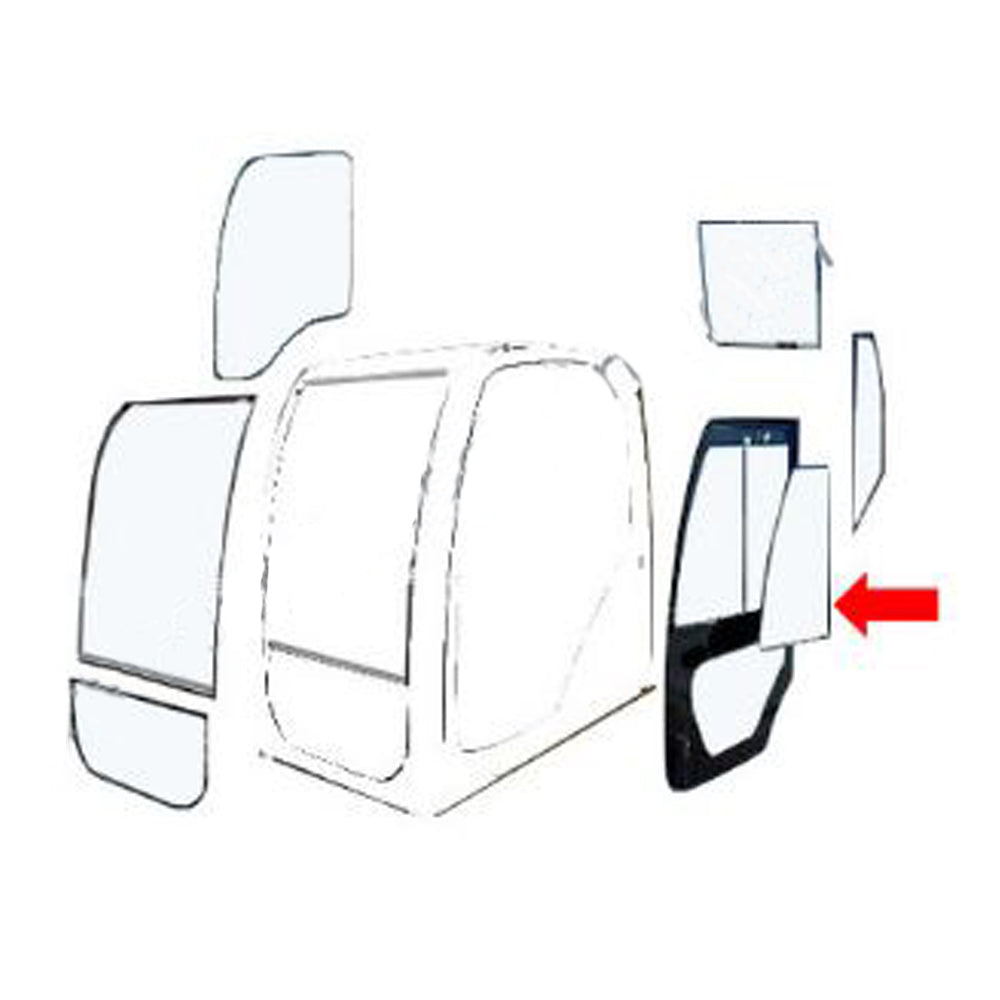 YN02C02035P1 Front Upper Door Slider Glass Fits Kobelco Excavator SK17SMR
