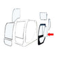 YN02C02035P1 Front Upper Door Slider Glass Fits Kobelco Excavator SK20SR-3