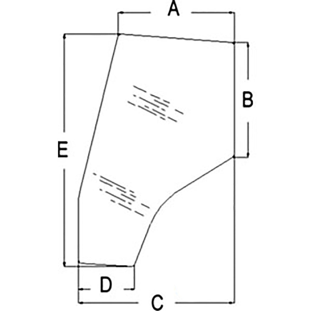 A-3805643M1 Cab Door Window LH Tint Fits Massey Ferguson 4225 4235 4235